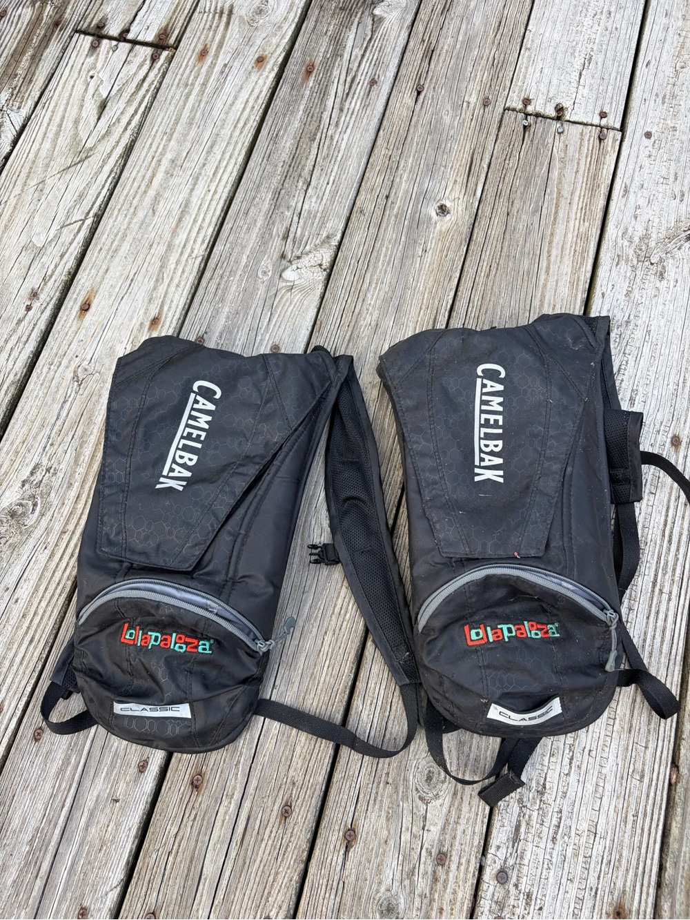 CamelBak Black Hydration Sling Pack Pair with Lollapalooza Logo